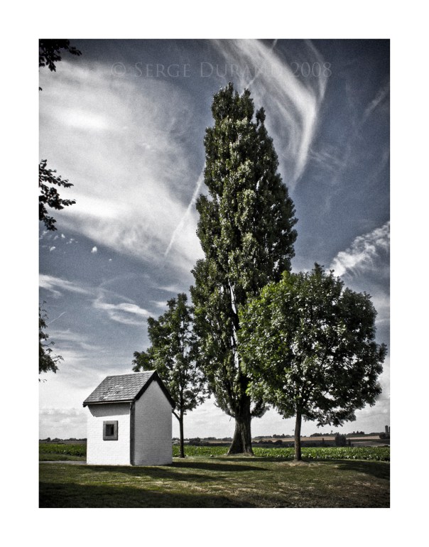 paysage chapelle arbre autoroute peuplier